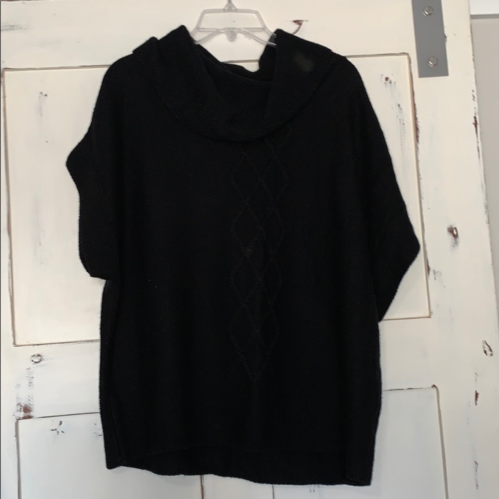 Coldwater Creek Cowl Neck Sweater Diamond Design